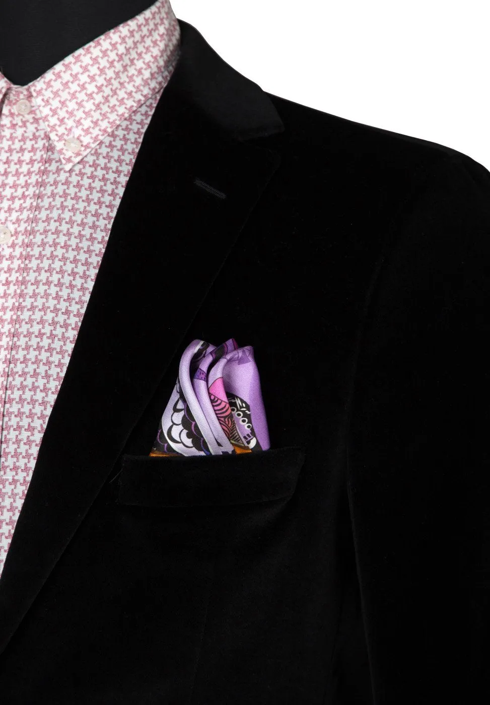 Crab Printed Silk Pocket Square