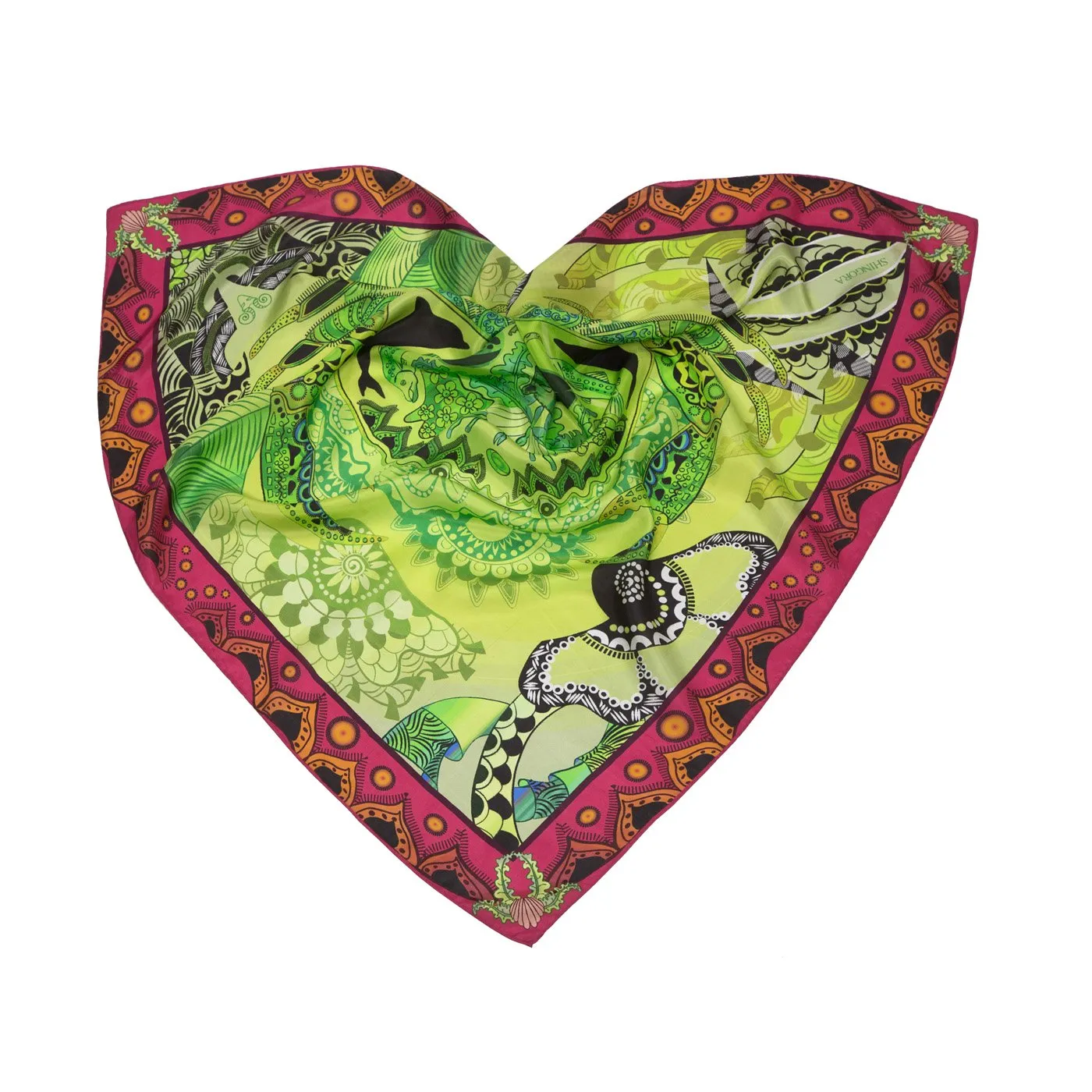 Crab Silk Square Scarf