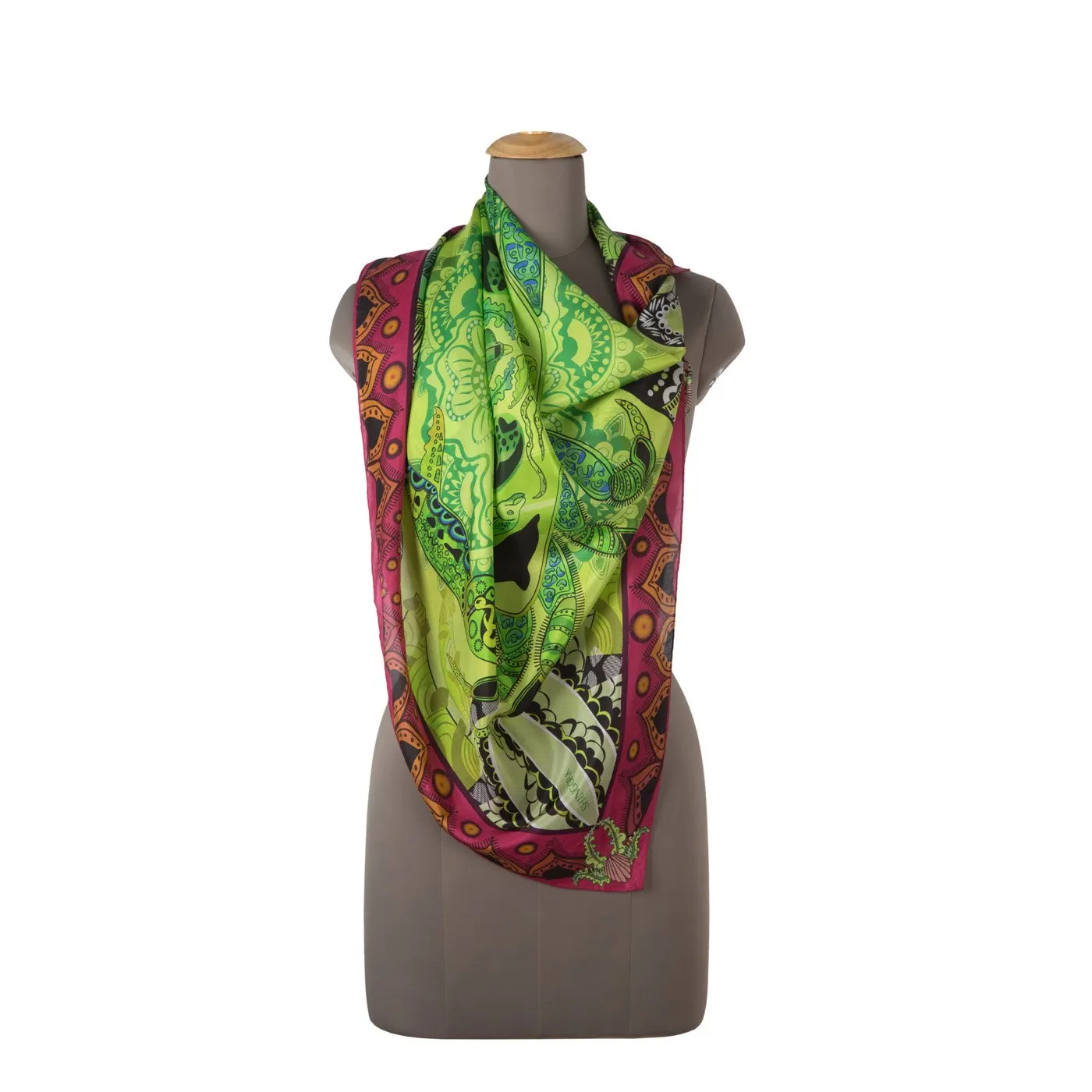 Crab Silk Square Scarf