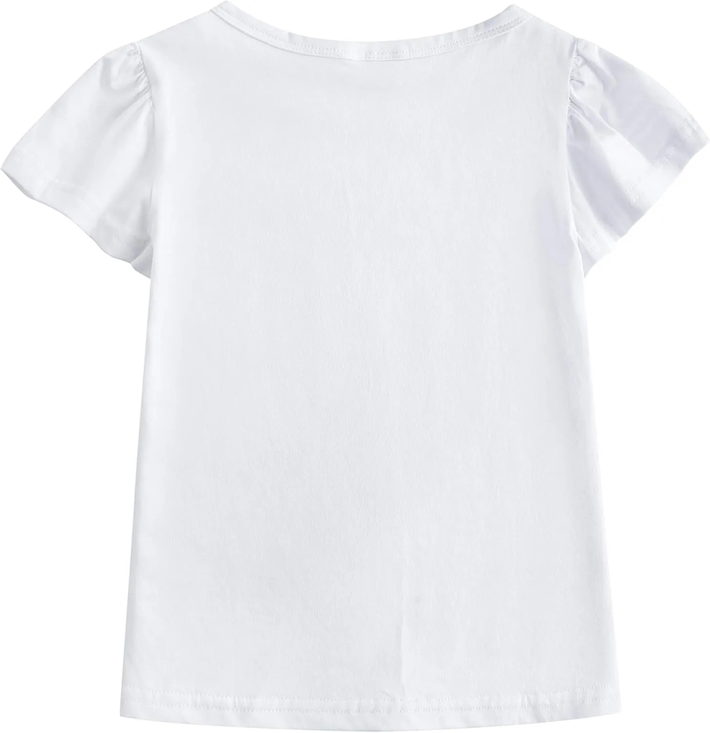 CREATOR Toddler Baby Girl Ruffle Sleeve Shirt Basic Plain Cotton T-Shirts Tops Tee Clothes