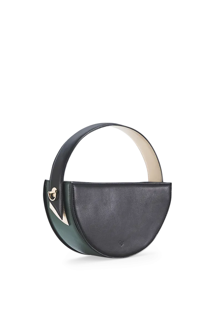 Crescent Vegan Leather Shoulder Bag