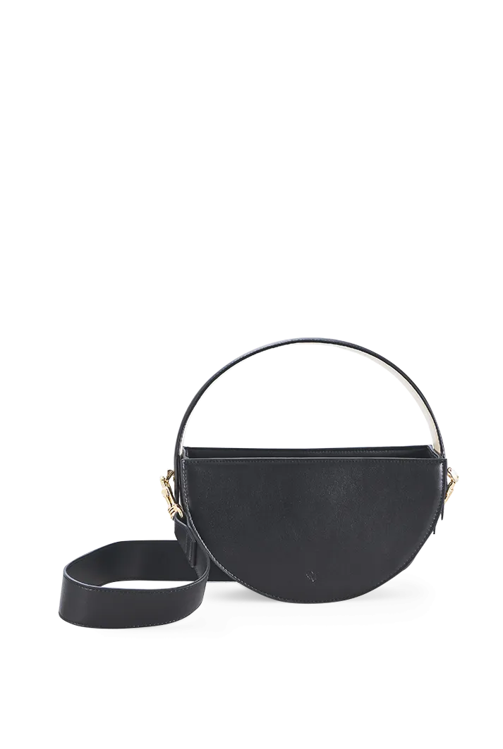 Crescent Vegan Leather Shoulder Bag