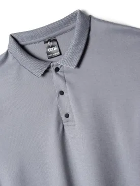 Cross Knit Grey Polo T-shirt