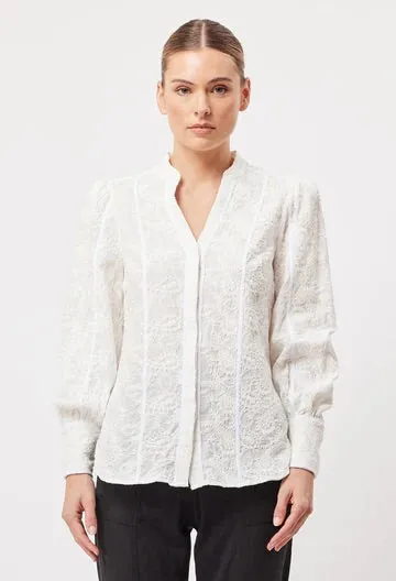 Cruise Embroidered Cotton Shirt - Ivory