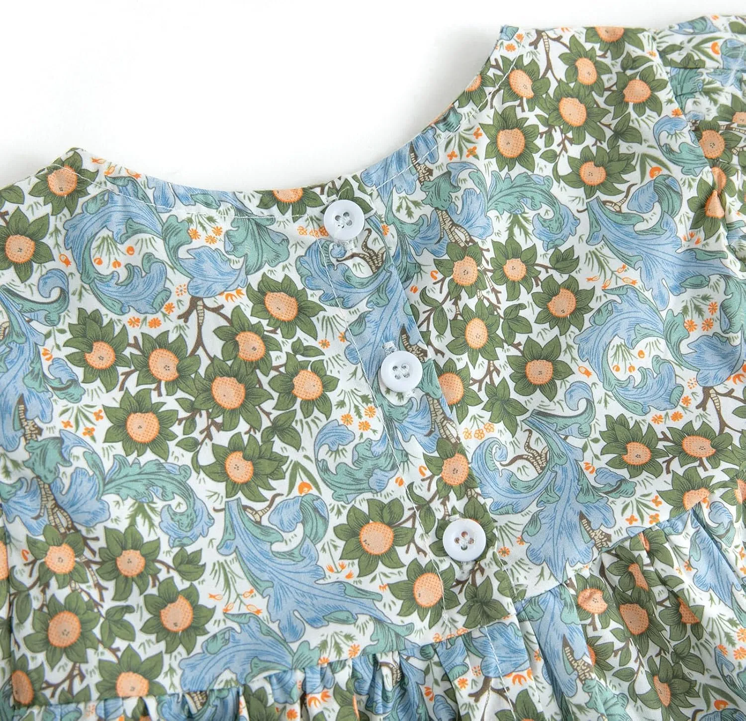 Curipeer Little Girls Summer Dress Floral Short Sleeve Cotton Casual Outfit Dress 12M-8Y