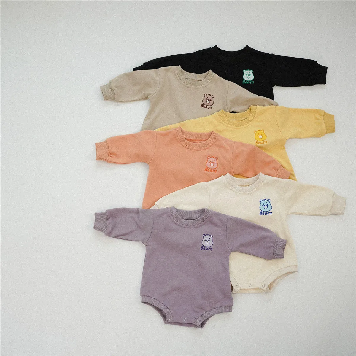 Cute Bear Long-Sleeved Onesie