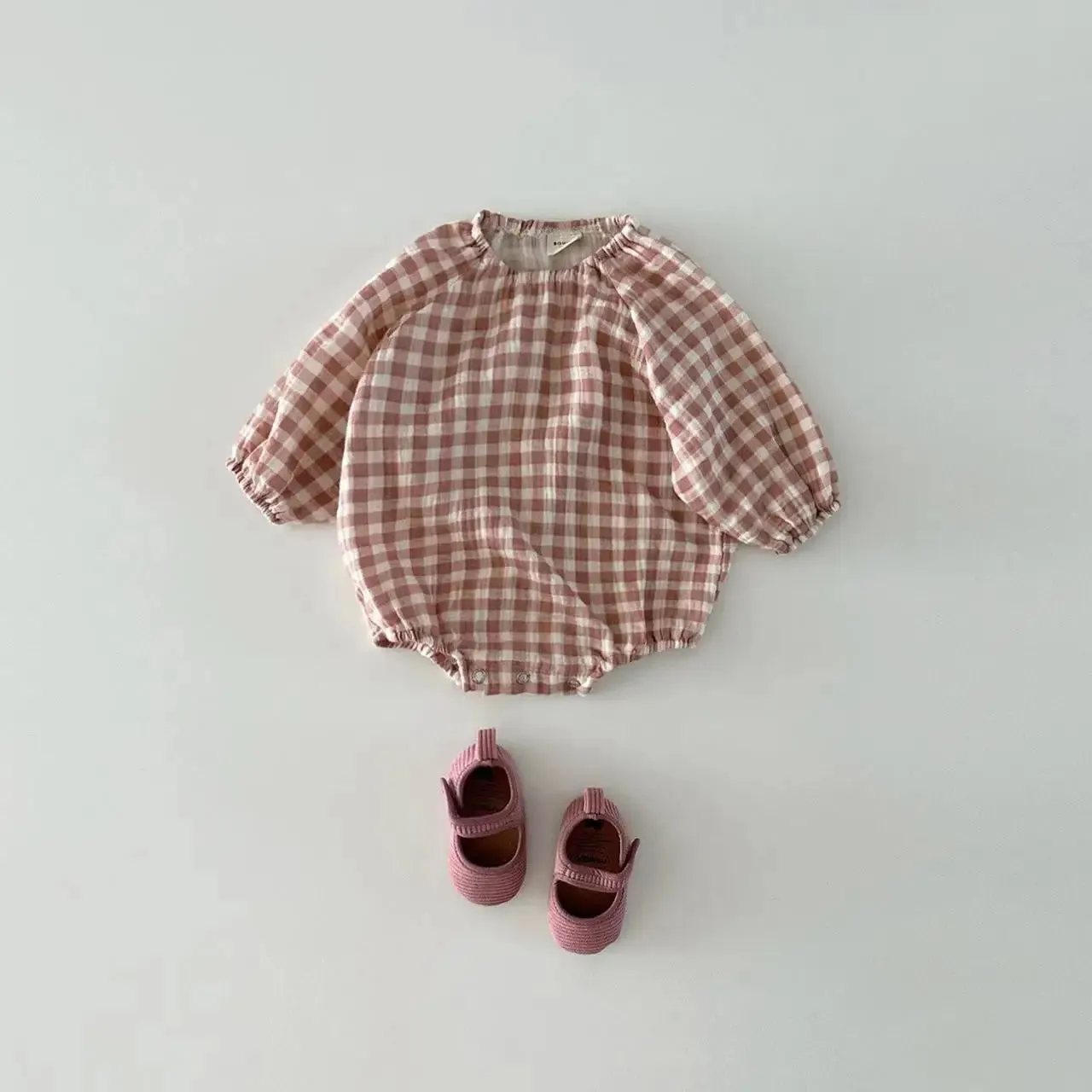 Cute Patterned Long-Sleeved Onesie