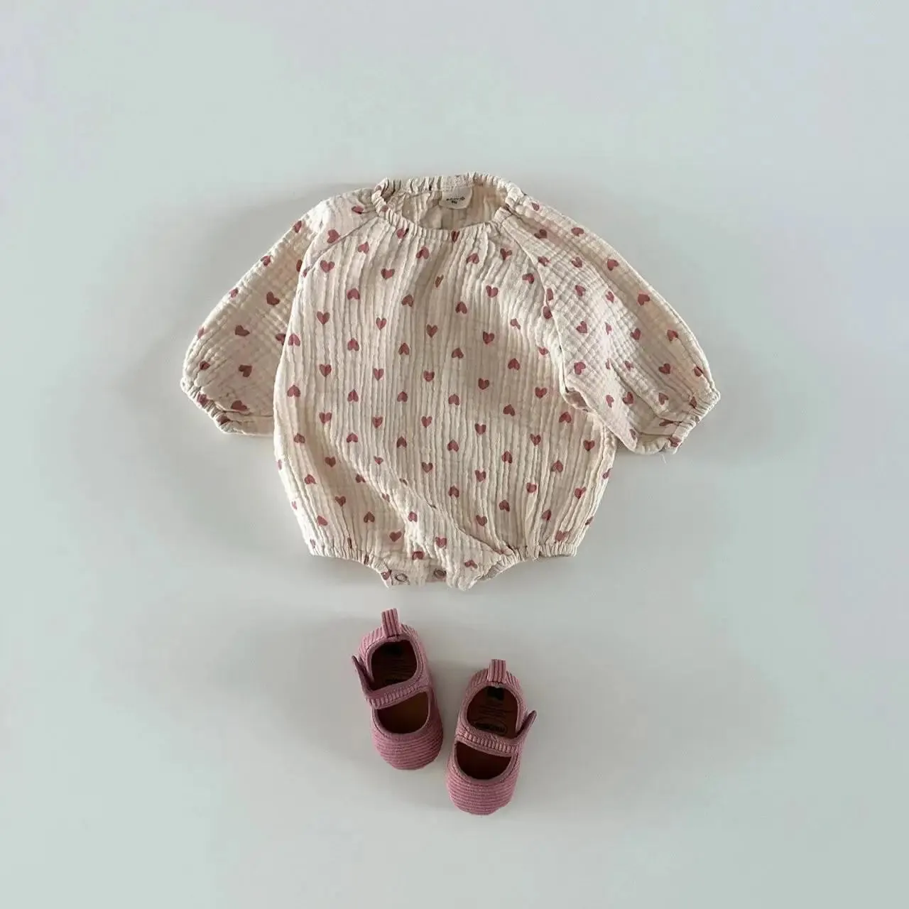 Cute Patterned Long-Sleeved Onesie