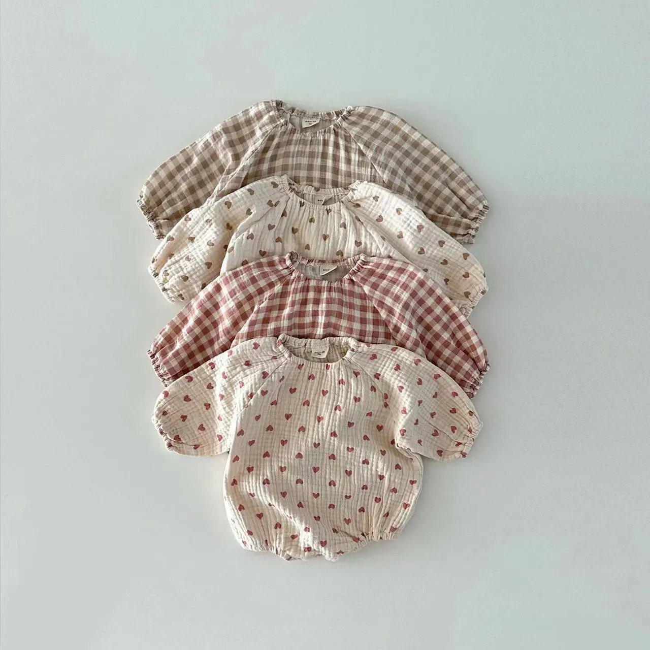 Cute Patterned Long-Sleeved Onesie