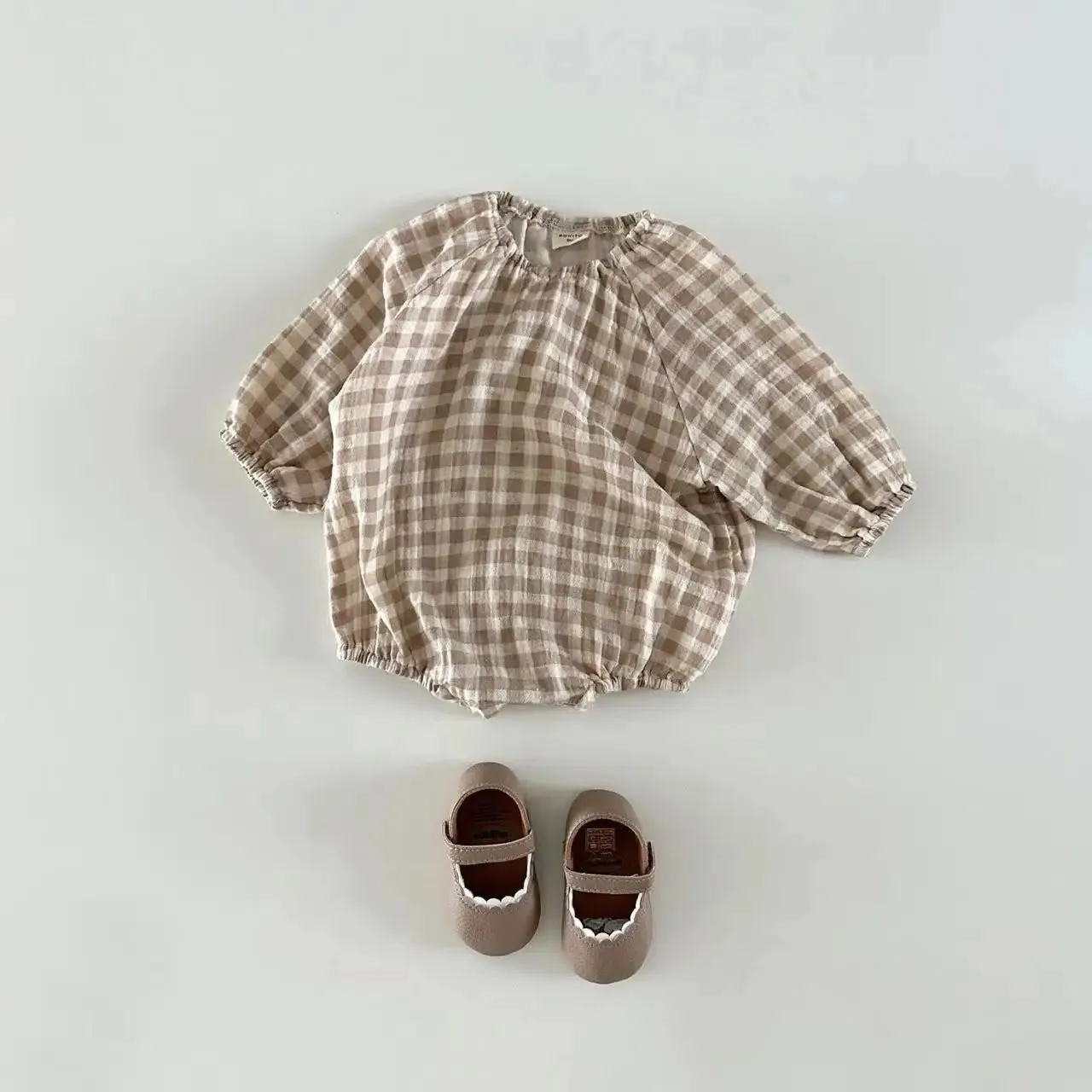 Cute Patterned Long-Sleeved Onesie
