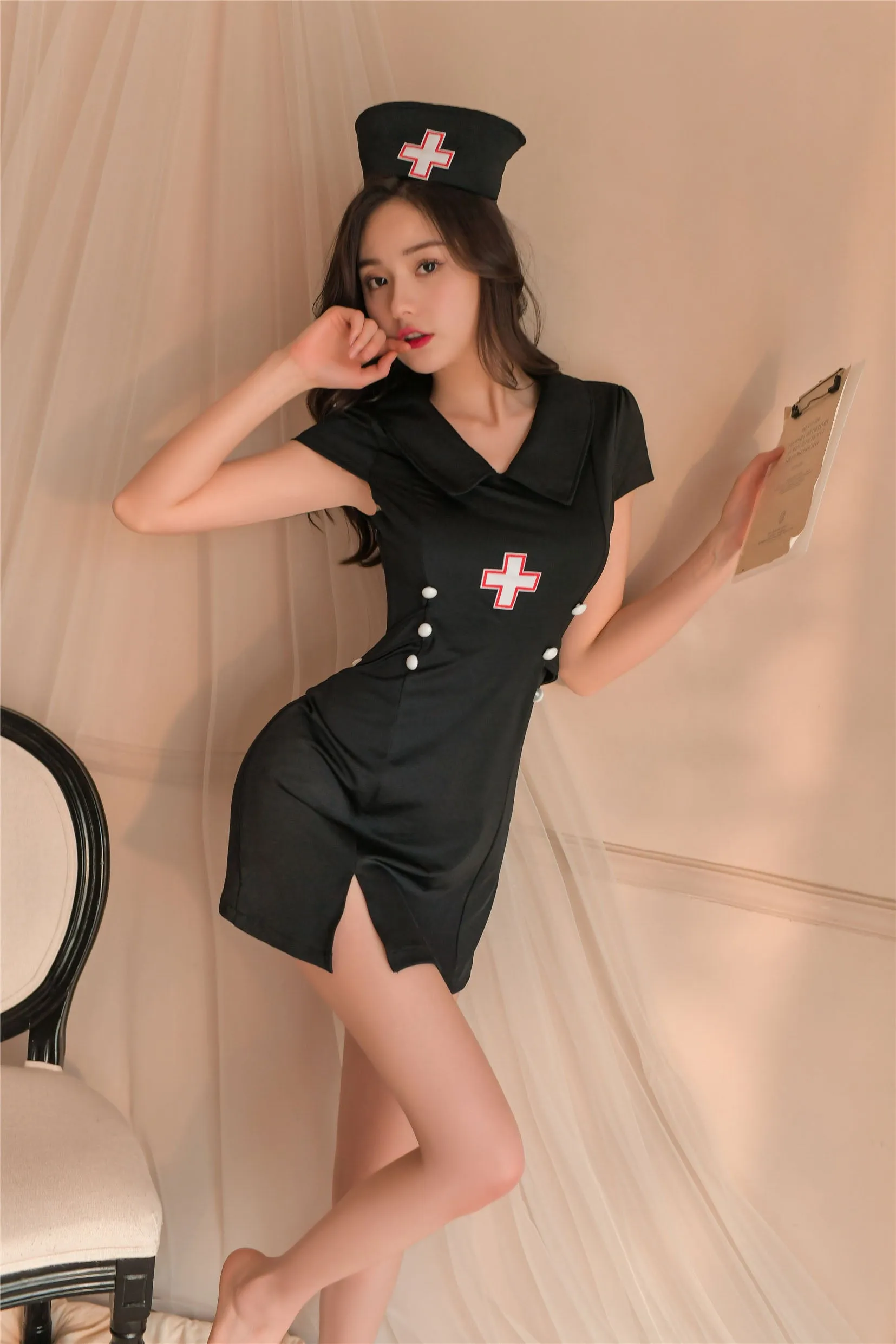 D-8664 Sexy and Hot Nurse Dress Female Role Play