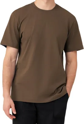 DAVID ARCHY Men's Heavyweight T-Shirt 260g Cotton Sorona Moisture-Wicking Shirts Stretch Side Slit Tees for Men 1-Pack