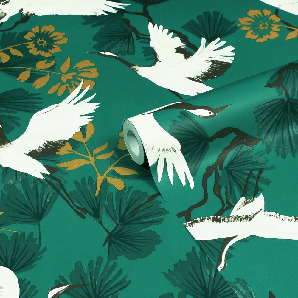Demoiselle Wallpaper Sample Jade