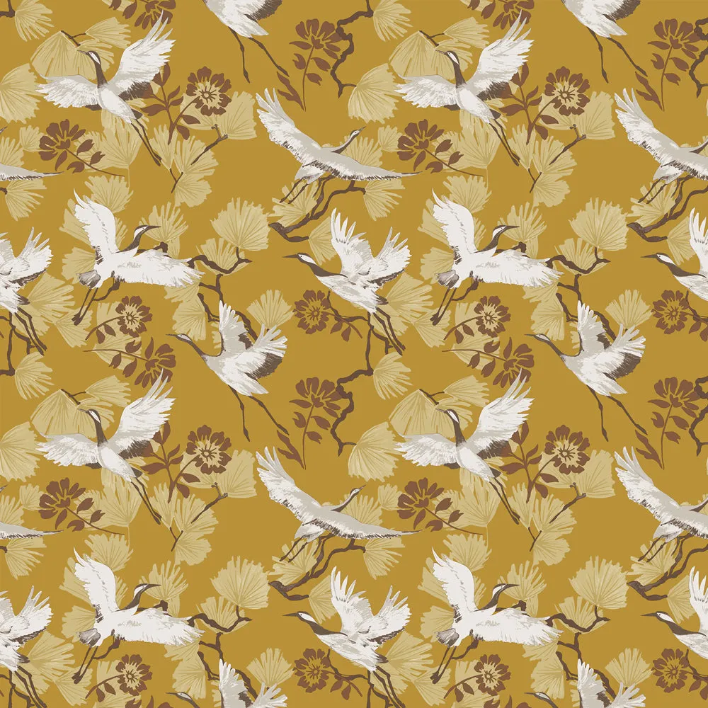 Demoiselle Wallpaper Sample Mustard