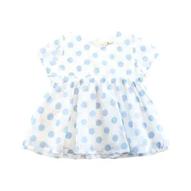 Dotted Sheer Blouse - Blue