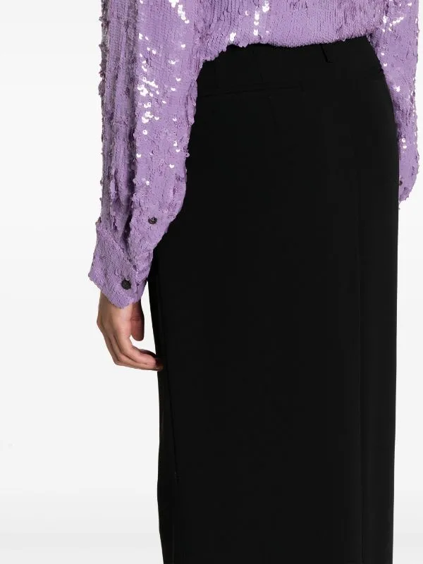 DRIES VAN NOTEN - Women Heavy Polyester Crepe Skirt