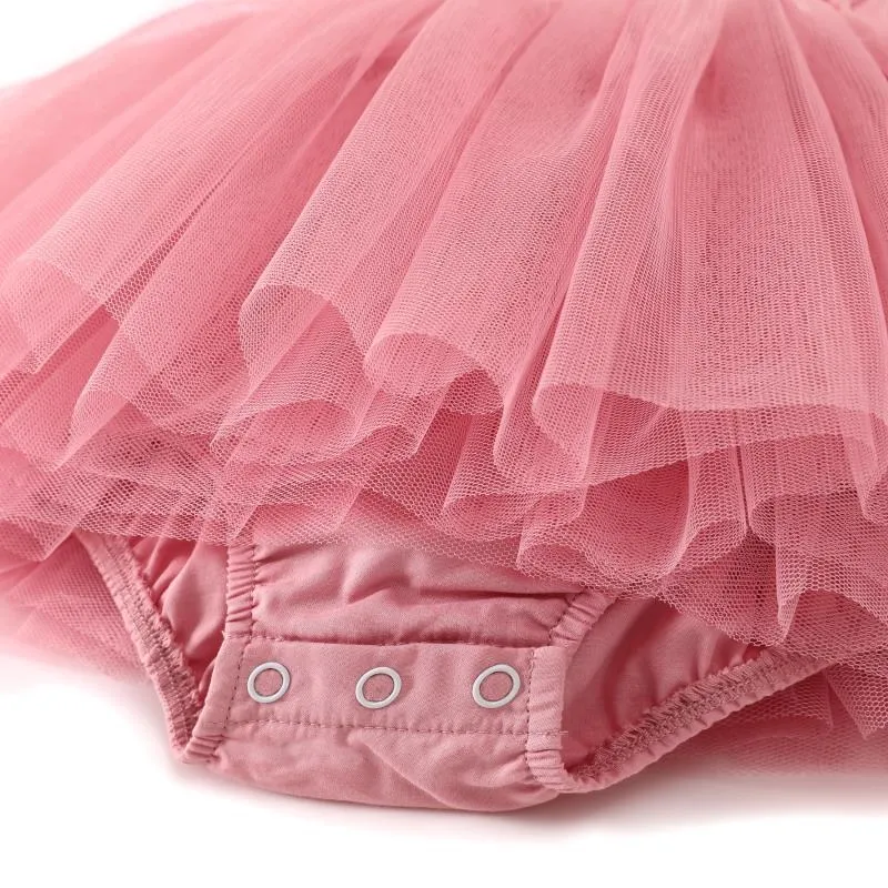 Eloise Dusty Pink Floral Baby Tutu Dress