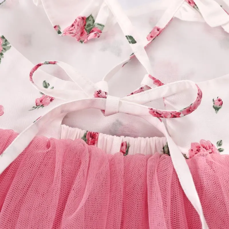Eloise Dusty Pink Floral Baby Tutu Dress
