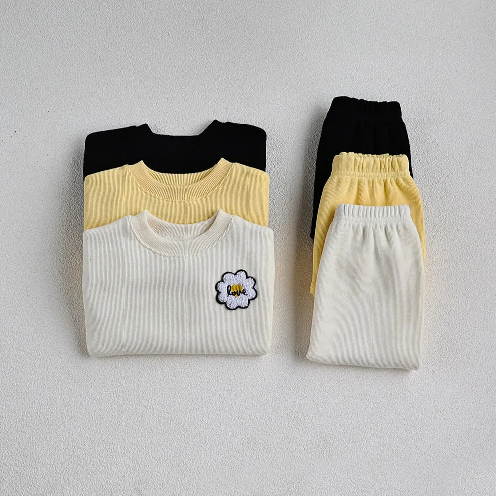 Embroidered Cozy Kids Sweatsuit Set