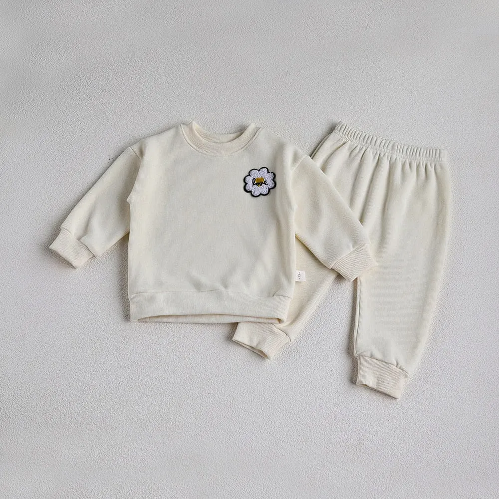 Embroidered Cozy Kids Sweatsuit Set