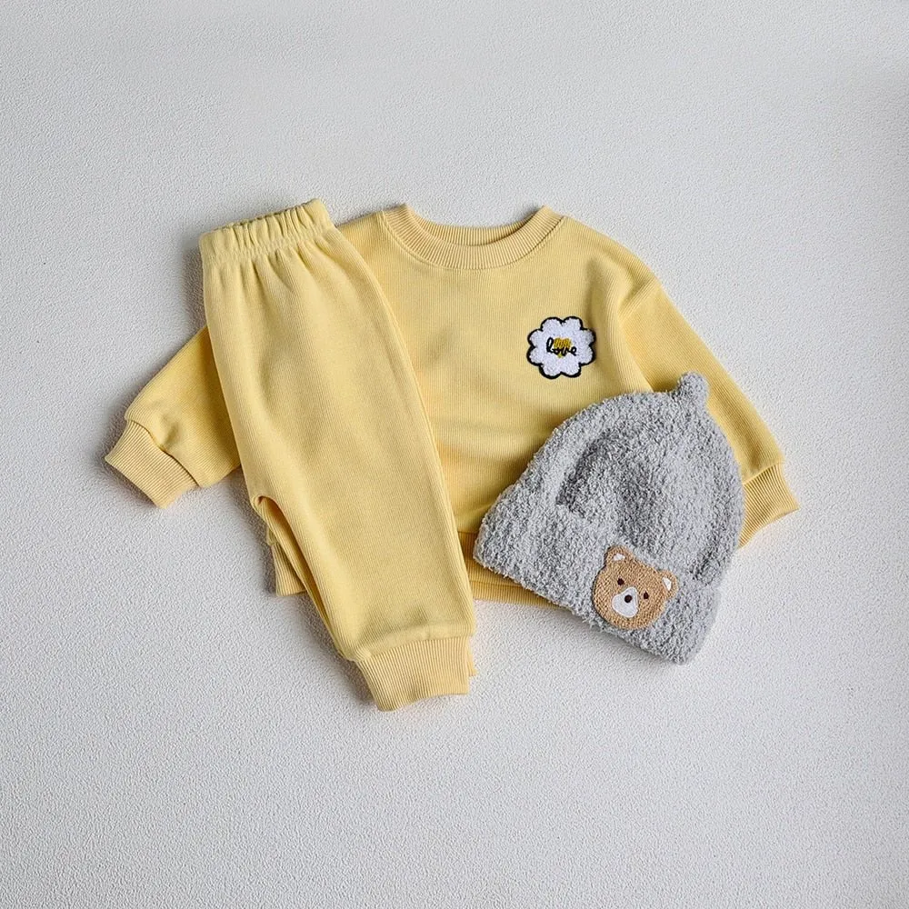 Embroidered Cozy Kids Sweatsuit Set