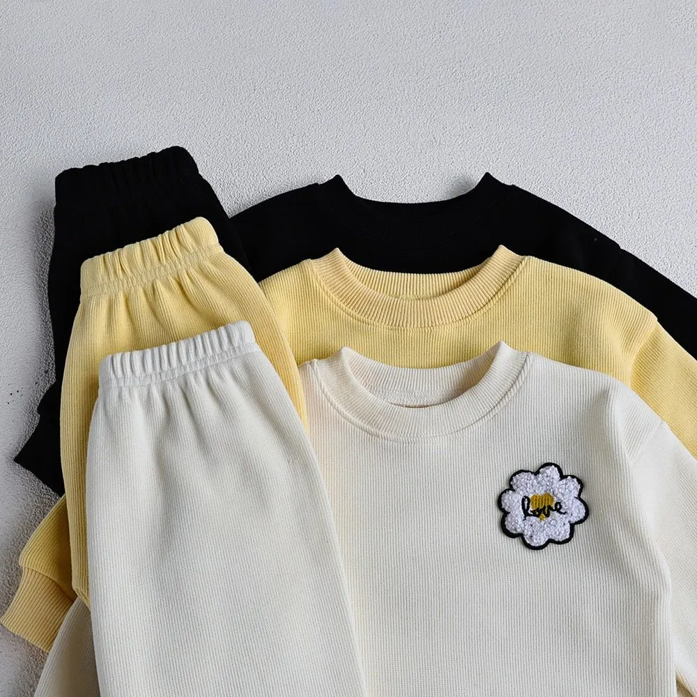 Embroidered Cozy Kids Sweatsuit Set