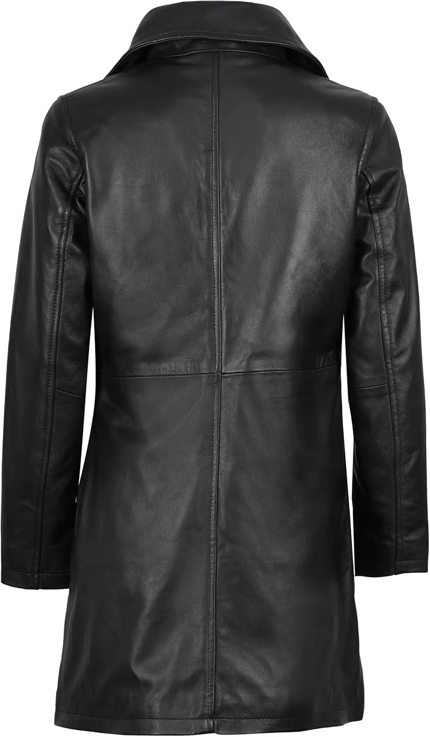 fjackets Lambskin Leather 3/4 Coat - A Fusion of Timeless Style & Modern Sophistication for Women