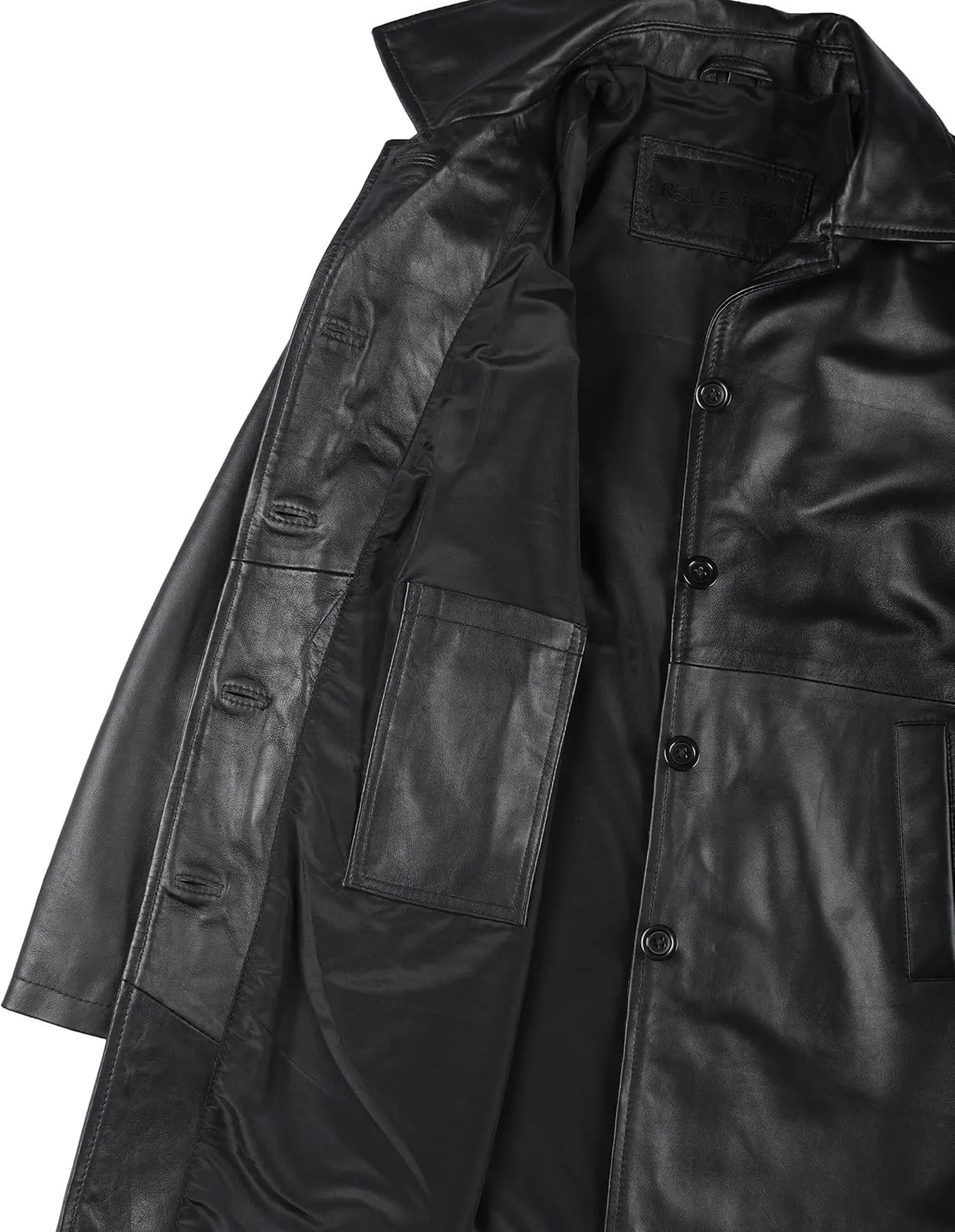 fjackets Lambskin Leather 3/4 Coat - A Fusion of Timeless Style & Modern Sophistication for Women