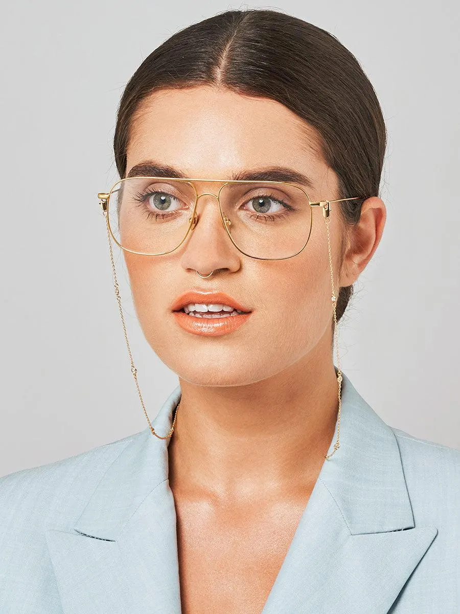 FRAME CHAIN SHINE BRIGHT glasses chain in Yellow Gold