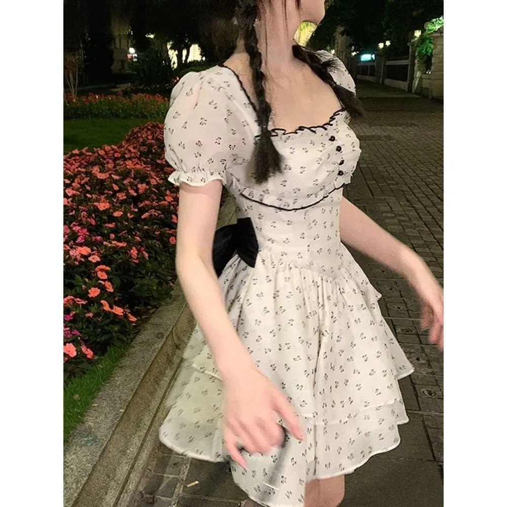 French Chic Meets Floral Grace in White Dress