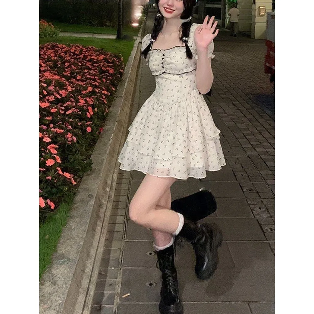 French Chic Meets Floral Grace in White Dress