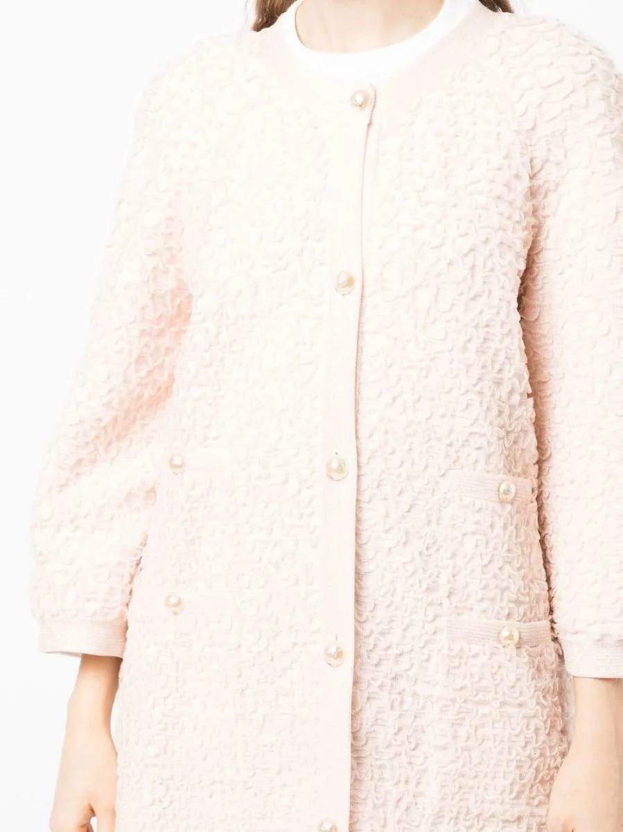 Frilled Round-Neck Jacket
