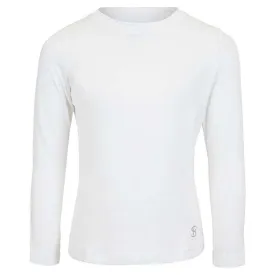Girls' UV Colors Long Sleeve Tennis Top White