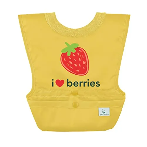 Green Sprouts Pull Over Food Bib Yellow Berries 6 18 Months