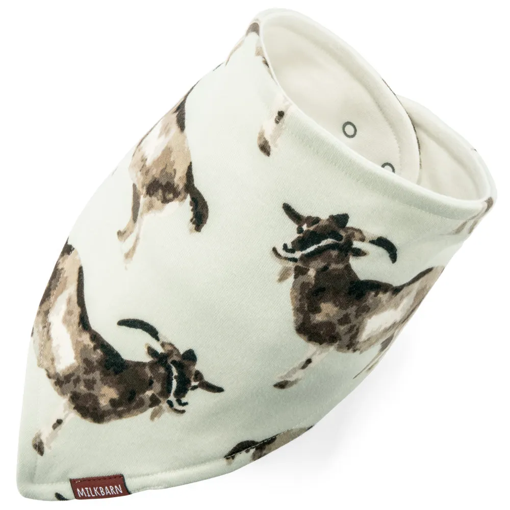 Greige Baby Kerchief Bib