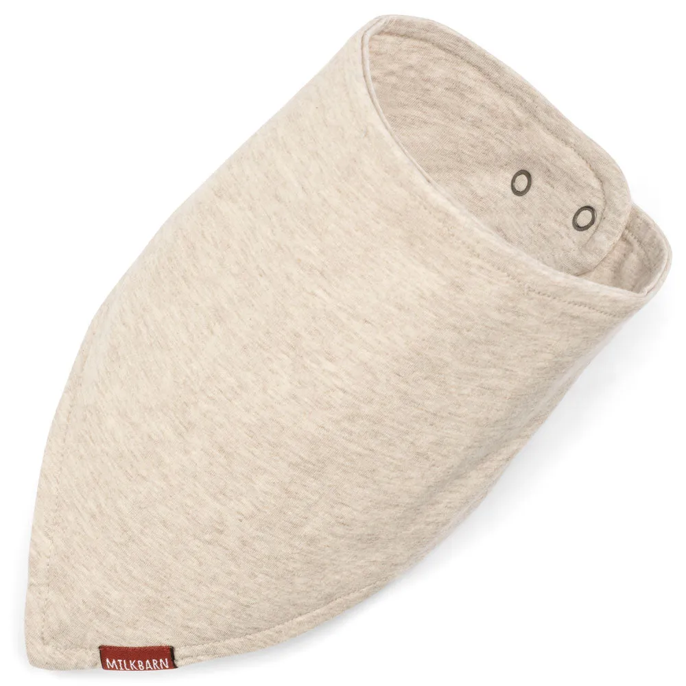 Greige Baby Kerchief Bib