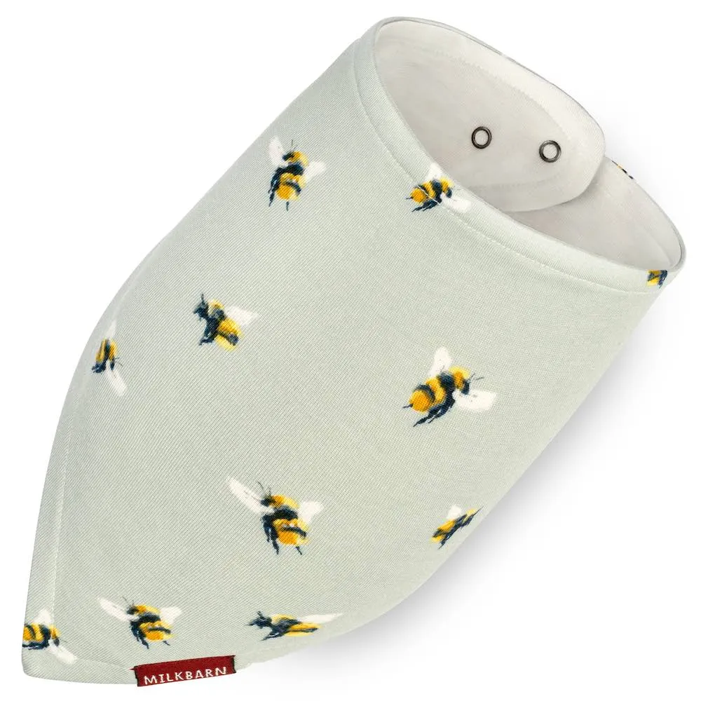Greige Baby Kerchief Bib