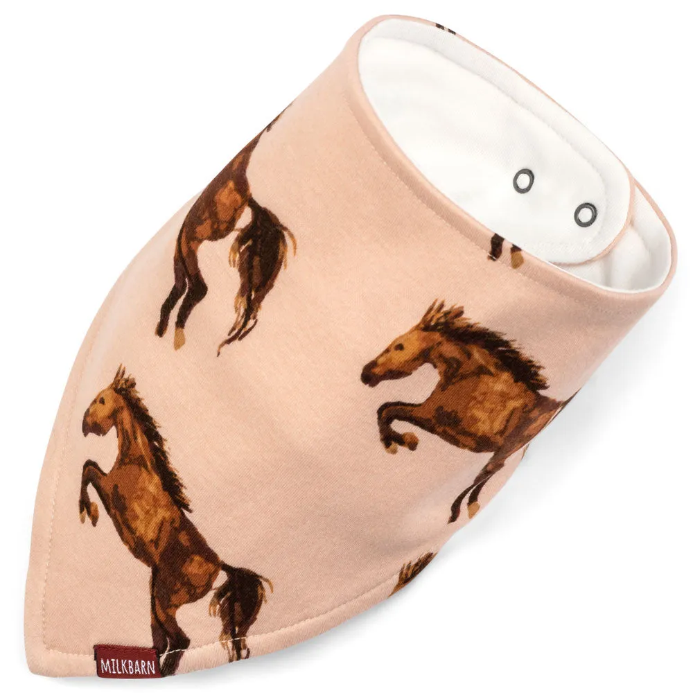 Greige Baby Kerchief Bib