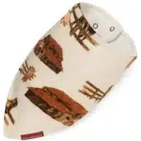 Greige Baby Kerchief Bib