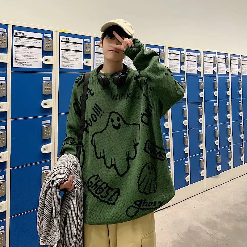 Hip Hop Ghost Pullovers Sweater - Stay Spooky and Stylish 👻🎤