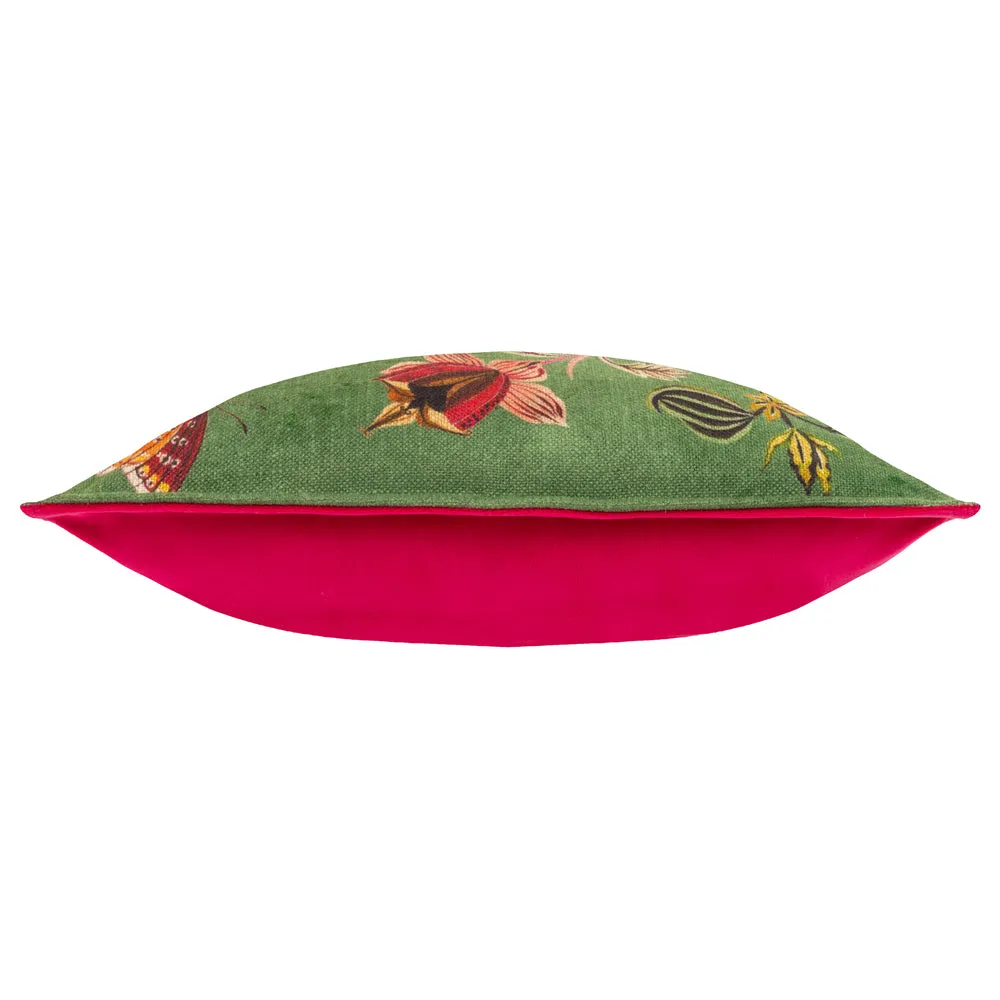 Holland Park Hedgerow Birds Cushion Green
