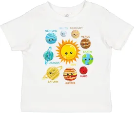 inktastic Cute Planets, Solar System, Space, Cosmos, Galaxy Toddler T-Shirt