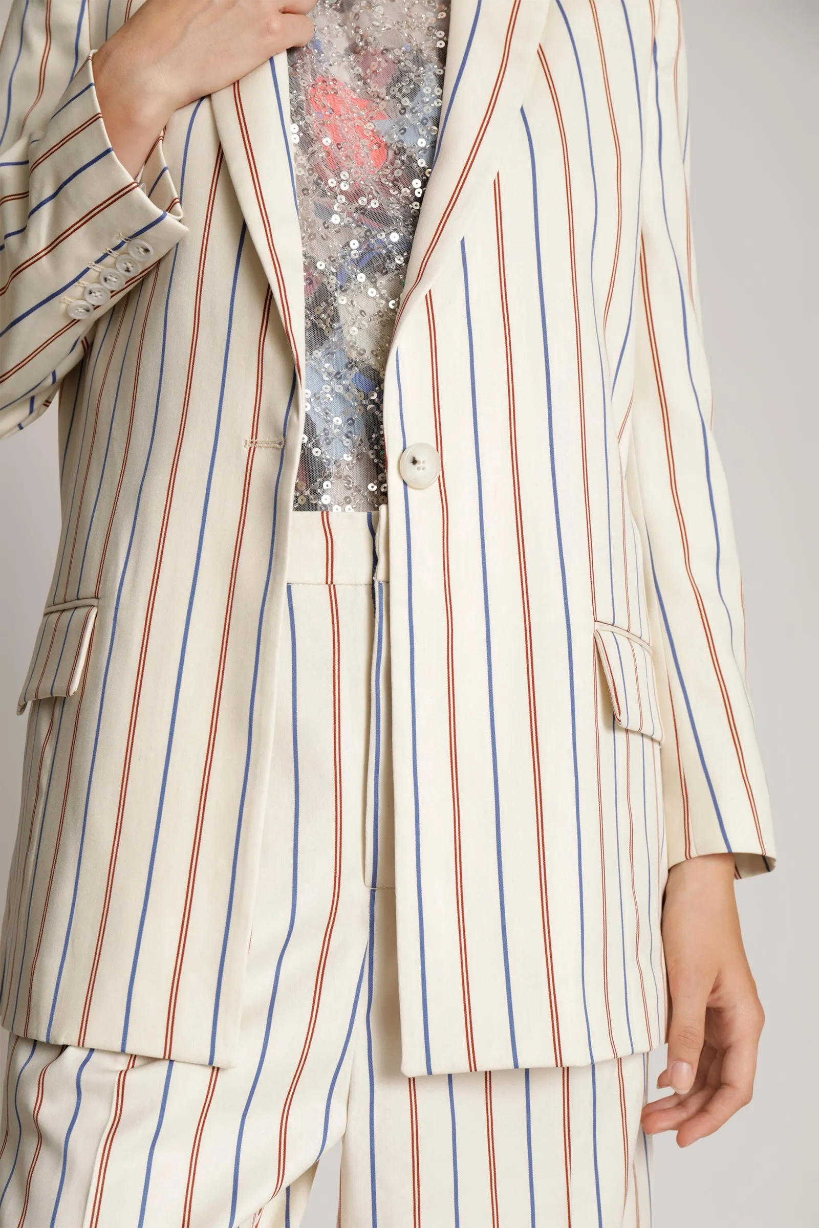 Jacob Striped Polyester-Blended Blazer