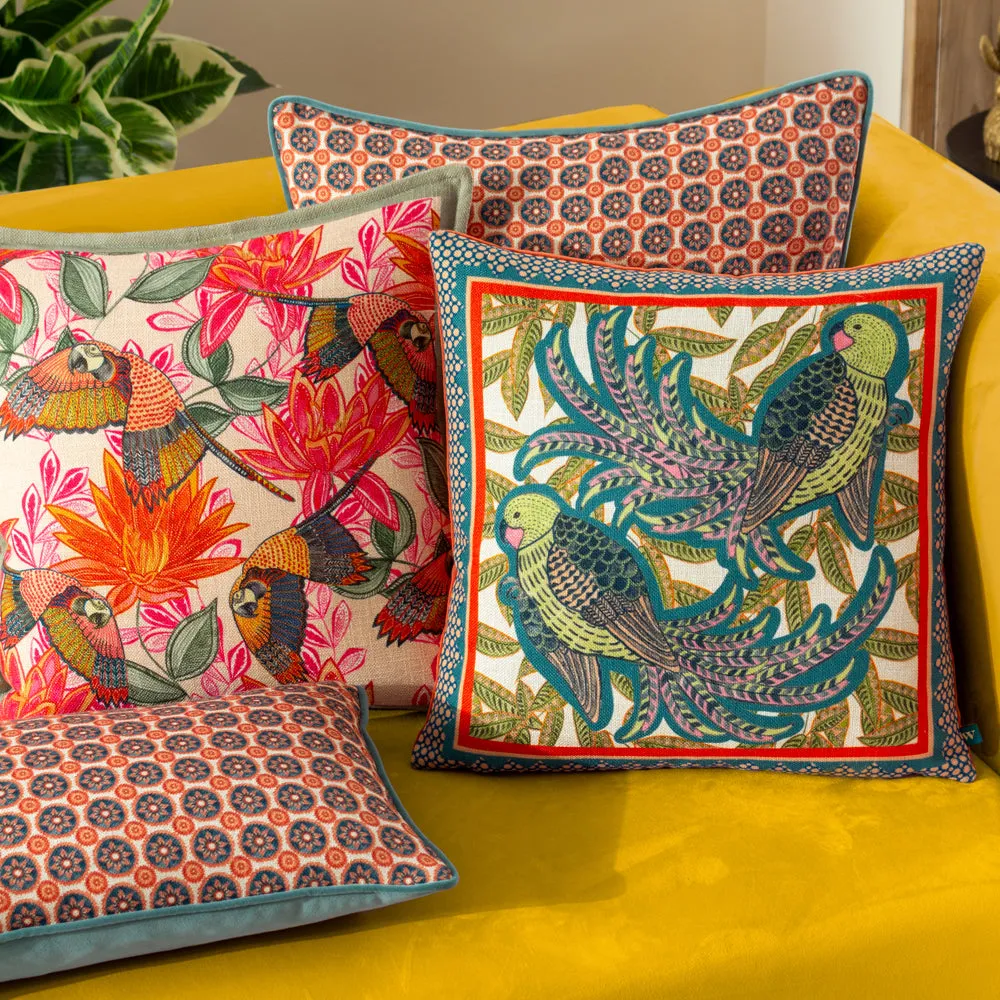 Karasi Parrots Tropical Cushion Multicolour