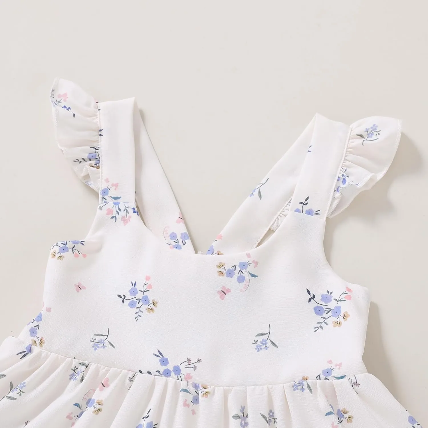 Kids Toddler Baby Girls Rainbow Dress Princess Sleeveless Beach Butterfly Sundress