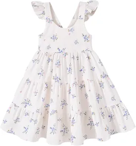 Kids Toddler Baby Girls Rainbow Dress Princess Sleeveless Beach Butterfly Sundress
