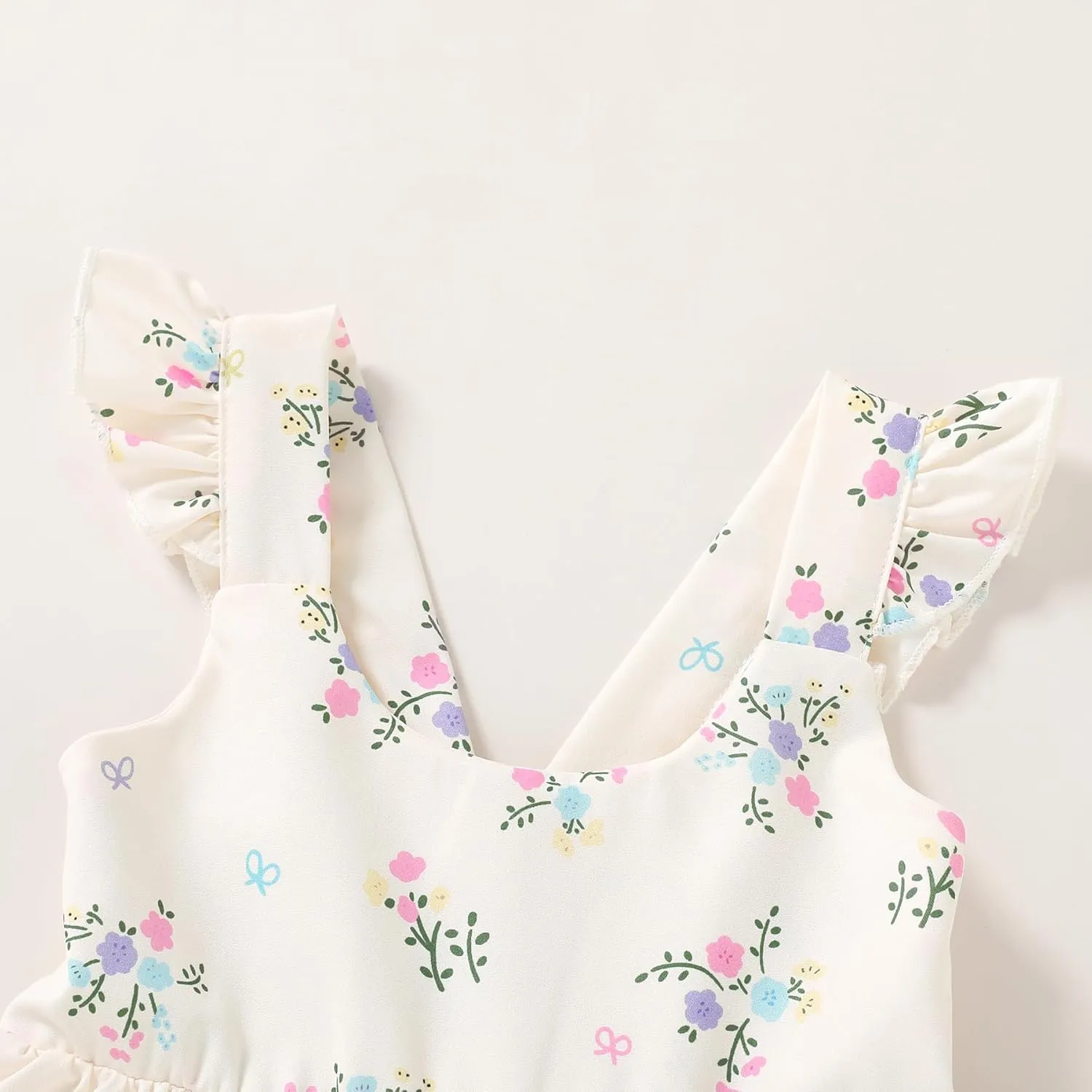 Kids Toddler Baby Girls Rainbow Dress Princess Sleeveless Beach Butterfly Sundress