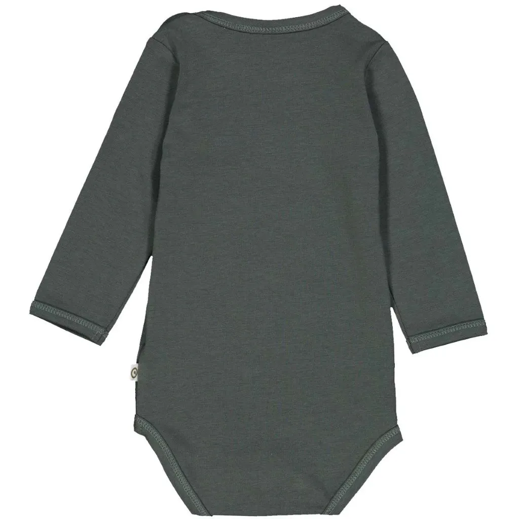 Long Sleeve Bodysuit - Forest Snail
