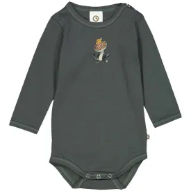 Long Sleeve Bodysuit - Forest Snail