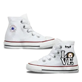 Love Bulldog Kids Personalised Converse